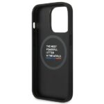 BMW BMHMP14X22PTDK iPhone 14 Pro Max 6,7" black Leather Stamp Tricolor Magsafe - imagine 7