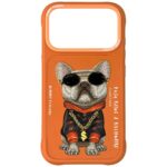 Etui Nimmy Glasses Cool Dog do iPhone 17  Pro Max pomarańczowy