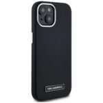 Case Karl Lagerfeld  FW Metal Plate MagSafe for iPhone 15 black - imagine 4