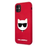 Karl Lagerfeld KLHCN61SLCHRE iPhone 11 6,1" / Xr hardcase red Silicone Choupette - imagine 2