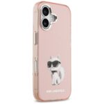 Karl Lagerfeld IML Aquarelle Choupette & Logo MagSafe Case for iPhone 17 Pink - imagine 4