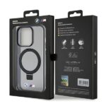 Case BMW BMHMP15XURSK iPhone 15 Pro Max 6.7" black hardcase Ring Stand M Collection MagSafe - imagine 8