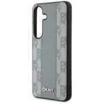 Case DKNY Leather Checkered Pattern MagSafe for Samsung Galaxy S25 taupe - imagine 6