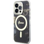Guess GUHMP14LHTMRSK iPhone 14 Pro 6.1" black hardcase Golden Marble MagSafe - imagine 2