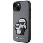 Karl Lagerfeld KLHCP14SSANKCPG iPhone 14/ 15 / 13 6.1" hardcase silver Saffiano Karl & Choup - imagine 2
