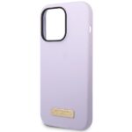 Guess GUHMP14LSBPLU iPhone 14 Pro 6,1" purple hard case Silicone Logo Plate MagSafe - imagine 6
