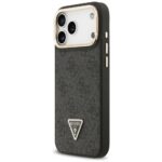 Case Guess 4G PU Triangle Logo & Stand Camera Magsafe for iPhone 17 Pro Max black - imagine 2