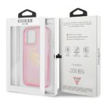 Guess GUHCP13LPCUGL4GPI iPhone 13 Pro /13 6,1" pink hard case Glitter 4G Big Logo - imagine 8