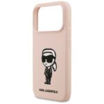 Case Karl Lagerfeld Silicone Karl Sketch & Logo MagSafe for iPhone 17 Pro pink - imagine 6