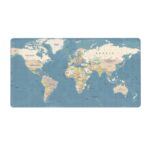 Extralink Gaming Desk Mouse Pad, Large Light World Map 40x90 cm - imagine 3