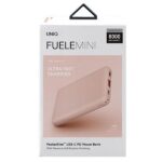 UNIQ Powerbank Fuele mini 8000mAh USB-C 18W PD Fast charge pink - imagine 7