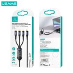 USAMS Braided cable U83 3in1 100W 1.2mDigital Display PD Fast Charge (lightning/microUSB/USB-C) SJ60 - imagine 5