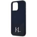 Case Karl Lagerfeld Silicone Shadow Metal Initial MagSafe for iPhone 15 Pro black - imagine 6