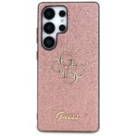 Case Guess Fixed Glitter Big 4G Metal Logo for Samsung Galaxy S25 Ultra pink - imagine 3