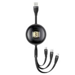 USAMS cable U69 3-in-1 1m black (Lightning/microUSB/USB-C) SJ508USB01 (US-SJ508)