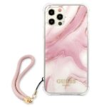 Guess GUHCP12MKSMAPI iPhone 12/12 Pro 6,1" pink hardcase Marble Collection - imagine 3