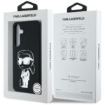 Case Karl Lagerfeld Silicone Graffiti Ikonik Printed Logo MagSafe for Samsung Galaxy S25 black - imagine 8