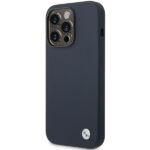 BMW BMHCP14XSILNA iPhone 14 Pro Max 6.7" navy Silicone Metal Logo Case - imagine 4