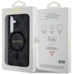 Guess GUHMS24SG4GFRK S24 S921 black hardcase 4G Collection Leather Metal Logo MagSafe - imagine 8