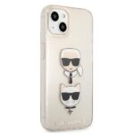 Karl Lagerfeld KLHCP13SKCTUGLGO iPhone 13 mini 5,4" gold hardcase Glitter Karl`s & Choupette - imagine 4