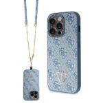Guess GUHCP15XP4TDSCPB iPhone 15 Pro Max 6.7" blue hardcase Crossbody 4G Metal Logo