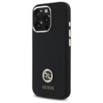 Guess GUHCP16XM4DGPK iPhone 16 Pro Max 6.9" black hardcase Silicone Logo Strass 4G - imagine 2