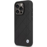 BMW BMHCP14L22RQDK iPhone 14 Pro 6.1" case blackk Leather Quilted - imagine 2