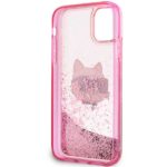 Karl Lagerfeld KLHCN61LNCHCP iPhone 11/XR pink hardcase Glitter Choupette Head - imagine 4