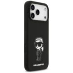 Case Karl Lagerfeld Silicone Karl Sketch & Logo MagSafe for iPhone 17 Pro Max black - imagine 4