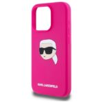 Karl Lagerfeld KLHMP15XSKHPPLF iPhone 15 Pro Max 6.7" fuschia hardcase Silicone Karl Head Print MagS - imagine 6