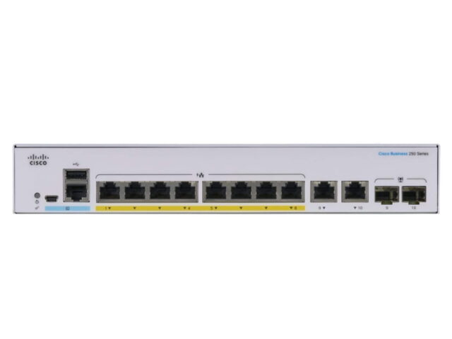 Cisco CBS250-8FP-E-2G | Switch | 8x RJ45 1000Mb/s PoE, 2x RJ45/SFP Combo, 120W - imagine 2