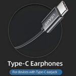 USAMS stereo earphones EP-46 USB-C black 1.2m HSEP4603 - imagine 3