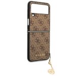 Guess GUHCZF4GF4GBR F721 Z Flip 4 brown hard case 4G Charms Collection - imagine 3