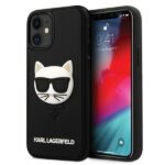 Karl Lagerfeld KLHCP12SCH3DBK iPhone 12 mini 5,4" black hardcase 3D Rubber Choupette