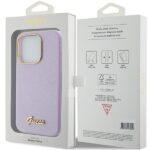 Guess GUHCP15LPGMCSL iPhone 15 Pro 6.1" lilac hardcase Glitter Glossy Script - imagine 8