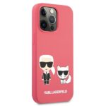 Karl Lagerfeld KLHCP13XSSKCP iPhone 13 Pro Max 6,7" hardcase pink Silicone Karl & Choupette - imagine 4