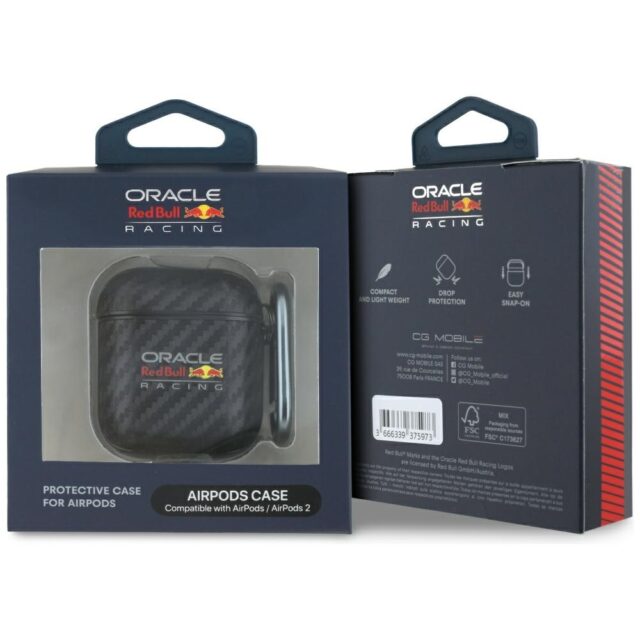 Case Red Bull PU Carbon Logo for AirPods 1/2 black - imagine 3