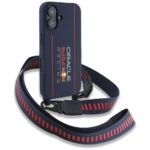 Red Bull RBHMP16S24SISOLRV iPhone 16 6.1" hardcase Silicone Strap and Vertical Logo MagSafe navy - imagine 3