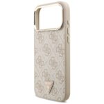 Case Guess 4G Triangle Logo MagSafe for iPhone 17 Pro Max pink gold - imagine 6