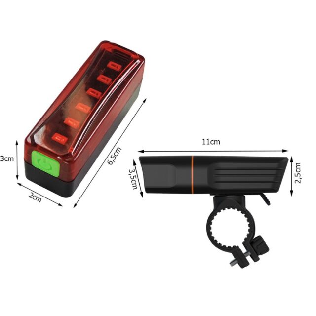 Extralink Bike Lights Set, Front and Rear LED USB Bicycle Lights - imagine 9