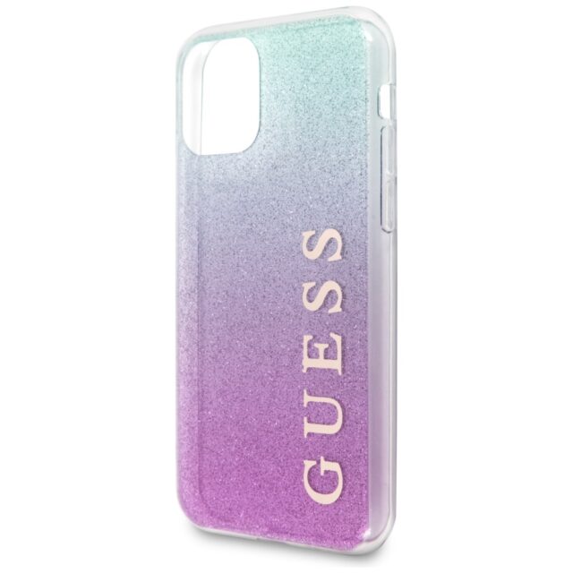 Guess GUHCN61PCUGLPBL iPhone 11 pink blue hard case Glitter Gradient - imagine 3