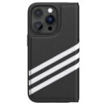 Adidas OR Booklet Case PU iPhone 14 Pro black white 50196 - imagine 4