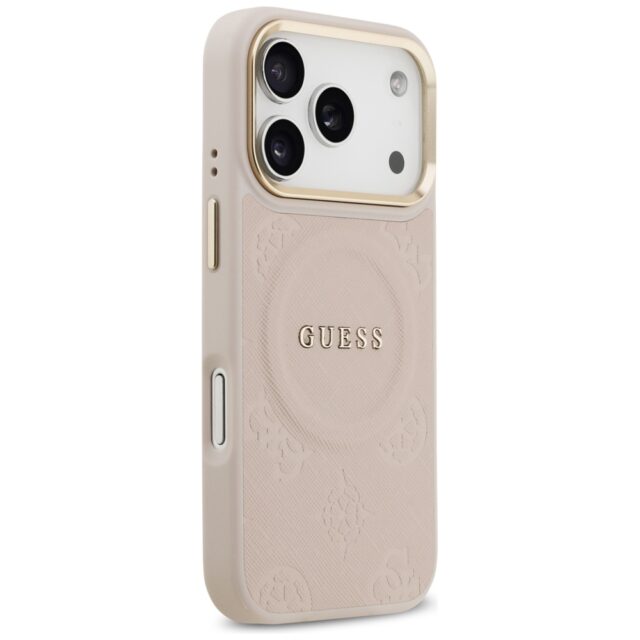 Case Guess Peony Hot Stamp MagSafe for iPhone 17 Pro pink - imagine 4