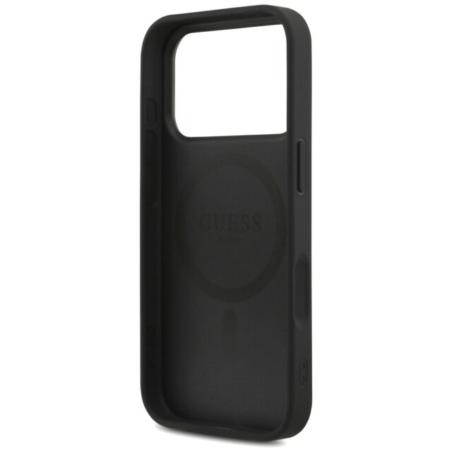 Case Guess 4G Strap Triangle Logo        MagSafe for iPhone 17 Pro black - imagine 7