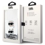 Karl Lagerfeld KLHCP14XLDHKCNS iPhone 14 Pro Max 6.7" silver hardcase Liquid Glitter Karl & C - imagine 8