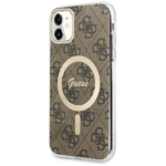 Guess GUHMN61H4STW iPhone 11 6.1" brown hardcase 4G MagSafe
