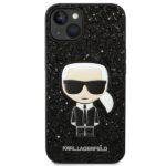 Karl Lagerfeld KLHCP14SGFKPK iPhone 14/ 15 / 13 6,1" hardcase black Glitter Flakes Ikonik - imagine 3