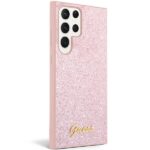 Guess GUHCS23LHGGSHP S23 Ultra S918 pink hard case Glitter Script - imagine 3