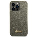 Guess GUHCP14LHGGSHN iPhone 14 Pro 6,1" green hard case Glitter Script - imagine 3