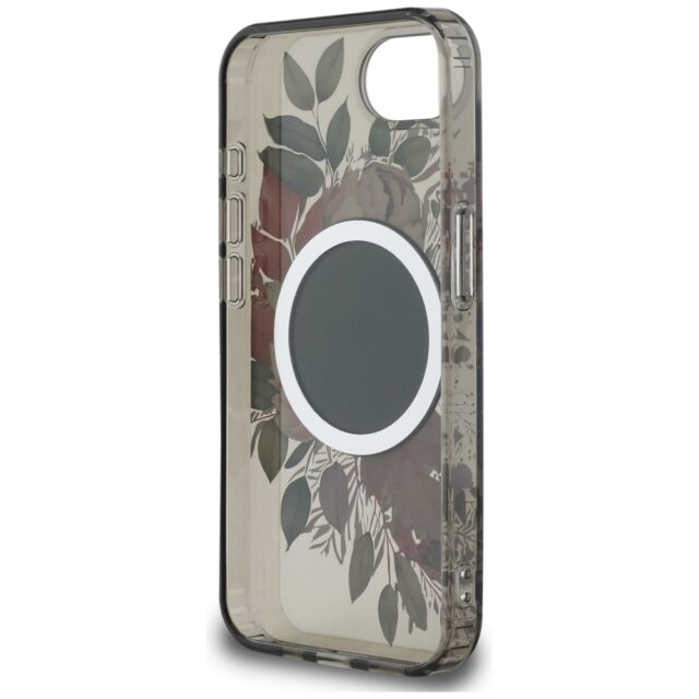 Case Guess IML Flowers MagSafe for iPhone 16e black - imagine 7